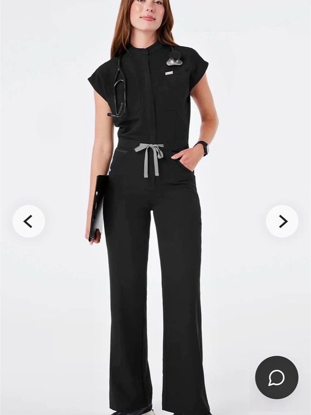 FIGS Rafaela Jogger ScrubJumpsuit Black XXL